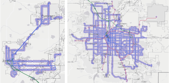 RTD maps of frequent transit areas